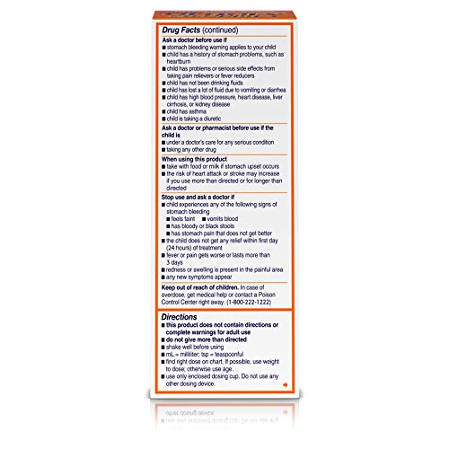 Children's Motrin Oral Suspension, Pain Relief, Ibuprofen, Bubble Gum Flavored, 4 Oz
