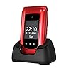 Uleway-Big-Button-Mobile-Phone-for-Elderly-Unlocked-Senior-Mobile-Phone-Easy-to-Use-Pay-as-You-Go-Flip-Phone-with-SOS-Emergency-Button-Charging-Cradle-24-177-Dual-Screen-Red Uleway Big Button Mobile Phone, Senior Unlocked Mobile Phone with Dock and 1000mAh Battery