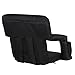 ZENY Set of 2 Portable Stadium Seat Chair for Bleachers or Benches,Folding Reclining Seat Black Bleachers 5 Positions,Padded Cushion Backs and Armrest Support and Bottle Pocket (Black 2 Set)