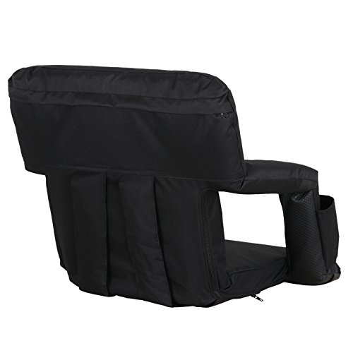 LEMY 5 Reclining Positions Adjustable Stadium Seat for Bleachers Portable Water Resistant Stadium Chair with Back/Arms/Cushion for Outdoor or Indoor - Thumbnail 3