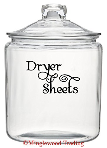Soft Pink - DRYER SHEETS 5" x 3" Vinyl Decal Sticker - Laundry Room Fresh DIY - 20 COLOR OPTIONS