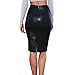 Eliacher Women's Pu Pencil Knee Skirt 6716 (XXXL)