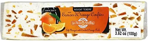 Trois AbeillesSoft Nougat Bar with Candied Orange Peels, 100g