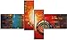 Cherish Art Hand Painted Oil Painting Building 4 Panels Wood Inside Framed Hanging Wall Decoration