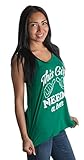 This Girl Needs a Beer | Ladies' Silky Racerback Bar Crawl Party Tank Top