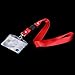 Outus 5 PCS Swipe Badge Holder Horizontal Half Card Frosted Rigid Clear Plastic ID Card Holder for Swiping ID Credit
