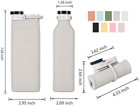 Collapsible silicone water bottle priced at $11.50.