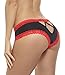 Sofishie Sexy V-Back Open Crotch Panties - Red - Large