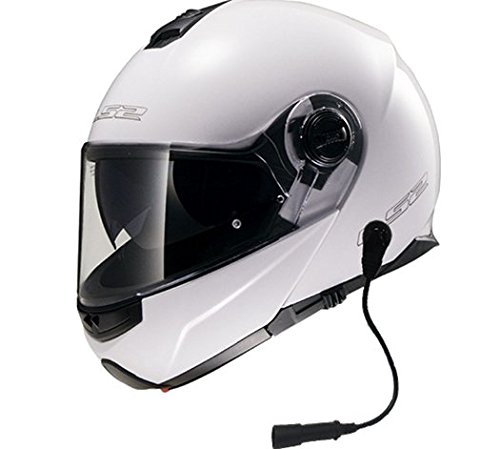 LS2 STROBE Helmet With Headset GW 5 Pin White Jamaica | Ubuy