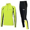 Airtracks Thermische hardloopset voor dames of heren – thermische loopbroek lang neon + thermo-loopshirt lange mouwen…