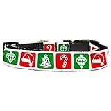 Mirage Pet Products Timeless Christmas Nylon Ribbon Collar Medium