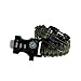 RNS STAR Paracord Survival Bracelet with Paracord Rope, 5-in-1 Tactical Bracelet Fire Starter, Compass, Emergency Whistle & Small Knife for Hiking Traveling Camping Gear Kit (Green_Regular)