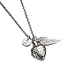 AMIST Always in My Heart Pendant Initial Necklaces Angle Wing Ash Holder Urn Necklace Cremation Memorial Jewelry (J)