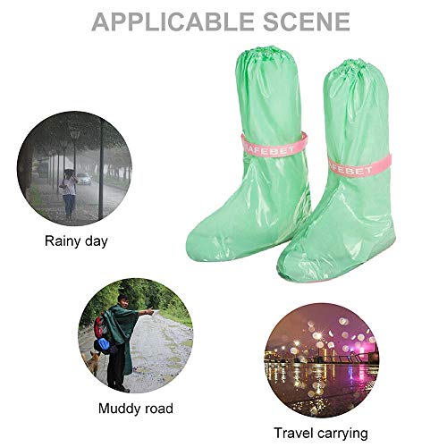 FOONEE Waterproof Rain Boot Shoe Cover Overshoes, Reusable Snow Shoe Covers & Binding with High Tube Overshoes for Men/Women/Children