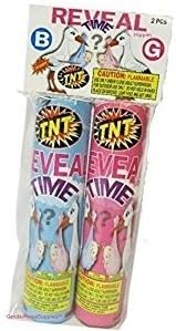 Gender Reveal Color Smoke Stick Fountains 2 Pack (1 Pink &amp; 1 Blue)