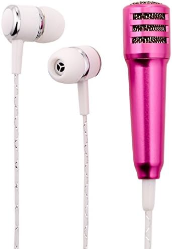 IPhone-ISO ONLY Karaoke Mini MicroPhone with Holder (Pink)