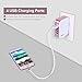 POWRUI 4-Port USB Wall Charger 4.8A 24W Travel Charger Charging Station with SmartID Technology for iPad,iPhone,Samsung,Bluetooth Speaker Headset & Power Bank,UL Certified