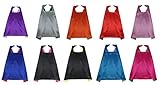 10pieces-Special Satin Boys&Girls Superhero Cape Any Color Double-sided