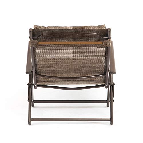SunTime GF05014USA Metal Sunlounger Outdoor Lounge Chair, Bronze