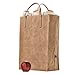 World's Strongest Grocery Bag, Handmade with Certified Organic Cotton and Hand Waxed Beeswax, Foldable, Stiff Canvas Stands Up for Easy Filling, Plastic-Free, Reusable, GOTS, Large, Brown