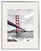 Frametory, 11x14 Metal Picture Frame with Mat for 8x10 Picture & Real Glass, Aluminum Photo Frame Collection (Silver, 1 Pack)