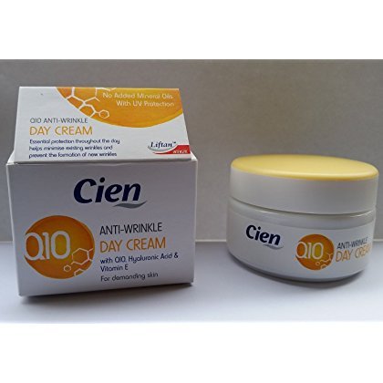 Cien Anti-Wrinkle DAY CREAM - 50 ml - with q10, Hyaluronic Acid & Vitamin E