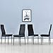 Bonnlo 5 Pieces Dining Set Black Dining Table and Chairs Set for 4 Persons,Kitchen Room Glass Table with 4 Chairs,Matte Black
