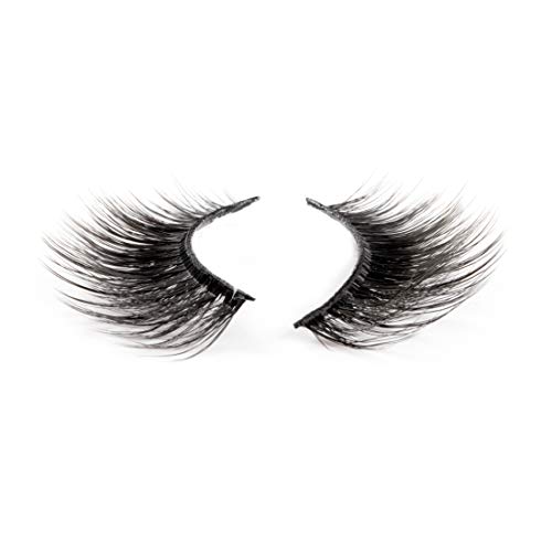 Faux Mink lashes 7 Pairs Fluffy Thick False Eyelash Handmade Long Dramatic 5D Fake Lashes Reusable Soft Eye Lashes 1 Pack with Applicators by EMEDA