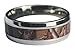 Silver Stainless Steel 8mm, Comfort Fit, Deep Woods Hunter Camo Rings for Men, Camouflage Wedding Rings, Sizes 4-13