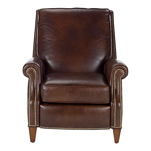 Ethan Allen Colburn Leather Recliner, Omni/Brown