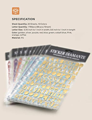 5 Nicpro+Alphabet+Stickers+Adhesive+Scrapbook