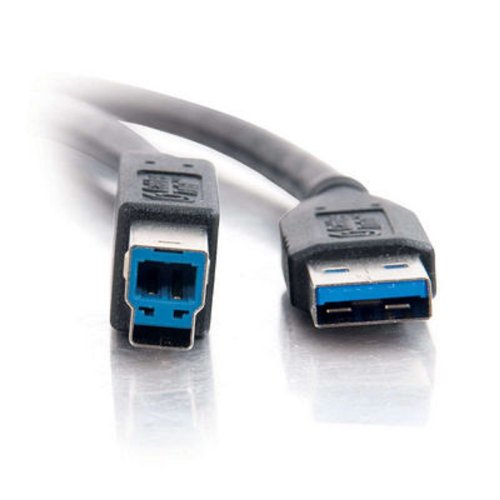 C2G/Cables to Go 54174 USB 3.0 A Male to B Male Cable, Black (2 Meter/6.5 Feet)