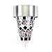Exlight Solar Powered Rechargeable Mosaic Border Garden Post Lights for Garden Decoration Christmas Gift Blue Purple and Yellow Mosaic Lantern Auto Sensor Easy Installation Pack of 6