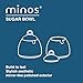 Minos Stainless Steel Sugar Bowl With Lid - 8.5 OZ - Condiment Server - Serving Coffee And Tea On Table