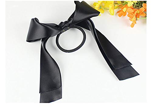 6 PCS Women Lady Girls Satin Ribbon Bow Hair Rope Head Wrap Headbands Elastics Hair Tie Ponytail Holders Hair Accessories Headdress - Thumbnail 7