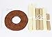 SUNBEAUTY Pack of 7 Cream Tan Color Tissue Paper Pom Poms Brown Paper Lanterns Party Wedding Birthday Decorations