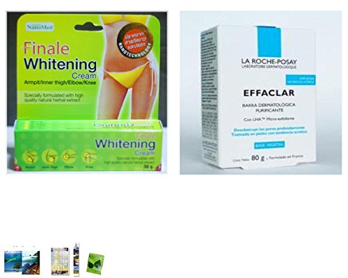 Special Set :Finale Whitening Cream - Armpit/inner thigh/elbow/knee :30g PLus La Roche-Posay Effaclar Bar 80 g. [Get Free Face Scrubber]