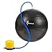 Exercise Ball, FitPlus Premium EXTRA THICK Yoga Ball '2 Year Warranty' - Swiss Ball Includes Foot Pump. Anti-Burst - Slip Resistant! 55cm, 65cm, 75cm, 85cm Size Fitness Balls Available.