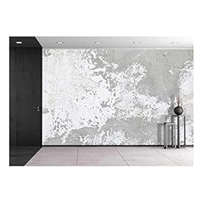 Bright Gray Grunge Background Old Wall Texture - Removable Wall Mural | Self-Adhesive Large Wallpaper - 66x96 inches