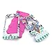 HJX White iphone 4S/4G Cool 3-Piece Butterfly Tribal Tribe Pattern High Impact Silicone Hybrid Combo Hard Case Cover for iPhone 4 4G 4S