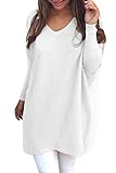 Viottis Women's V-neck Thin Soft Dolman Sleeve Pullover Knit Sweater