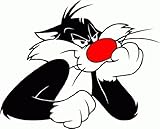 Sylvester Cartoon Car Bumper Sticker Decal 5