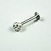 Gleader Cool Crystal Gem Steel Micro Labret Piercing Stud Ideal for Lip / Tragus / Ear Piercing