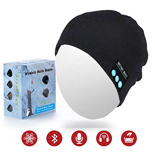 image for Sunnywoo Bluetooth Beanie Hat, Wireless Smart Headphone Premium Knit C