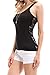 Angel Cola Women's Solid Crochet Floral Lace Racerback Tank Top