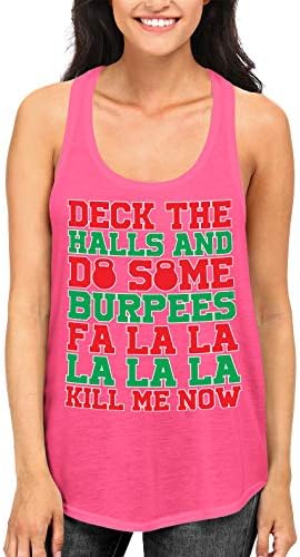 SpiritForged Apparel Deck The Halls and Do Some Burpees Women's Racerback Tank Top