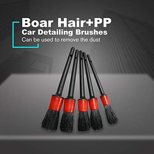 Cloverus 5pcs Natural Boar Hair Car Wash Slit Seat Detailing Brush Set Cleaning Tool Car Care Malschule Limburgerhof Automotive