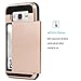 Galaxy Core Prime Case, EC™ Galaxy Prevail LTE Case, Hybrid Dual Layer Shockproof Bumper Wallet Case Cover with Card Holder for Samsung Galaxy Core Prime / Prevail LTE G360 (Rose Gold)