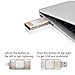 iPhone USB Flash Drive, 3 in 1 OTG Memory Stick USB 3.0 External Storage Expansion Adapter for iPhone, iPad, MacBook iOS Android Cell Phone PC（Gold 32G）