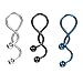 BodyJ4You Spiral Navel Ring Kit Super Twister Belly Ring Black, Blue and Steel - 3 Pieces